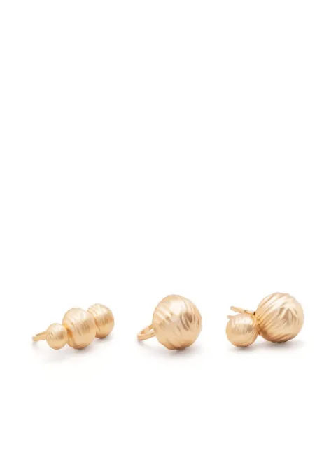 Cult Gaia Bijan textured ring (set of three)