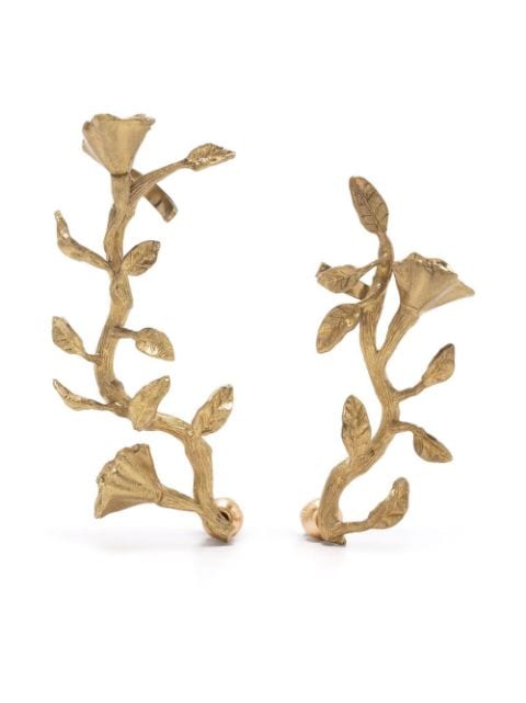 Cult Gaia - floral brushed-effect earrings