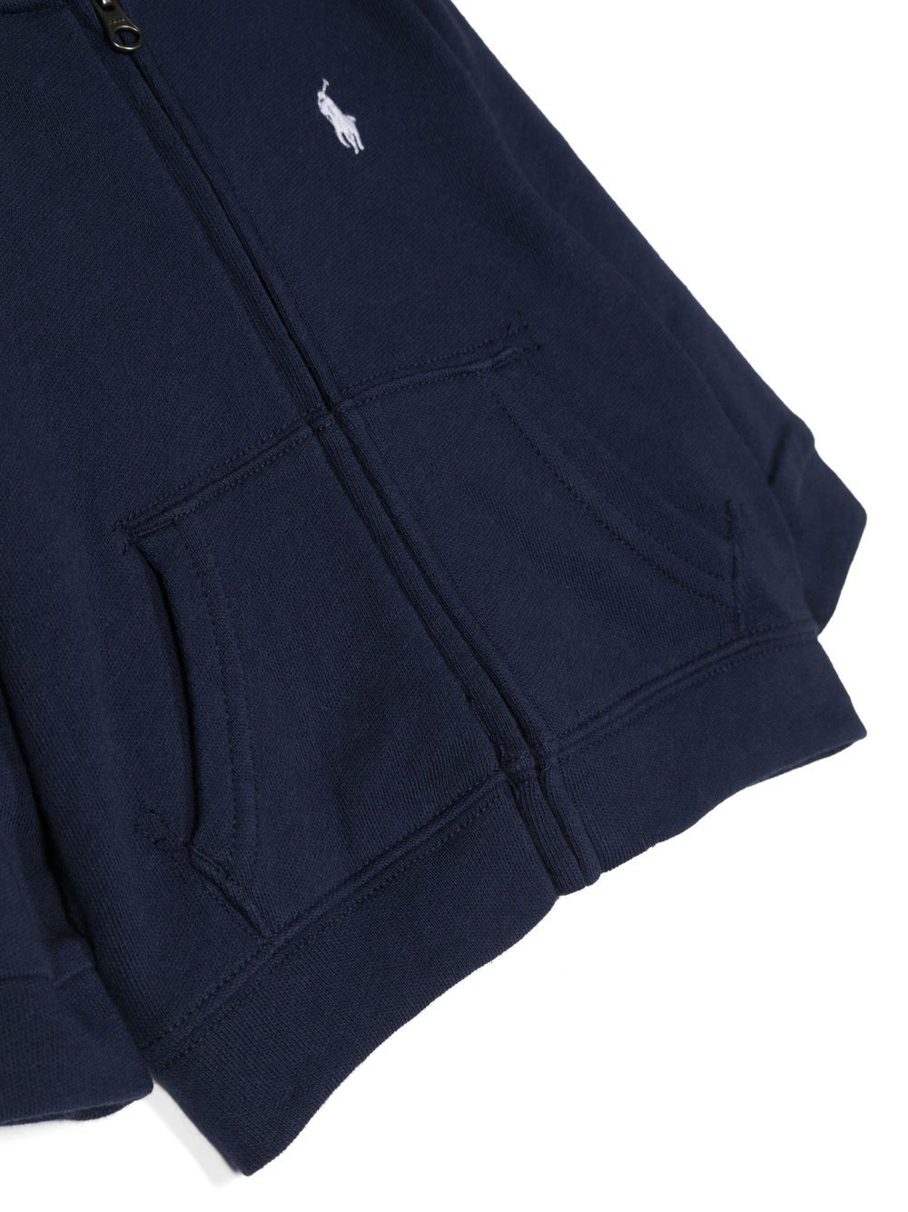 Shop Ralph Lauren Plain Hooded Track Jacket In 蓝色