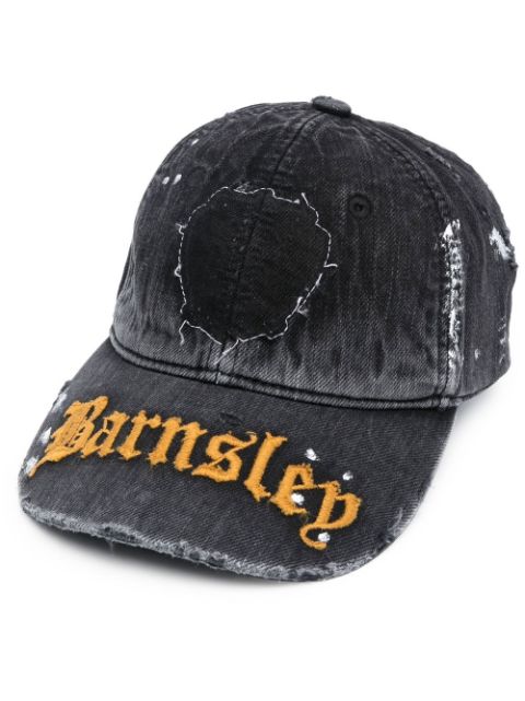 Martine Rose embroidered-slogan distressed baseball cap