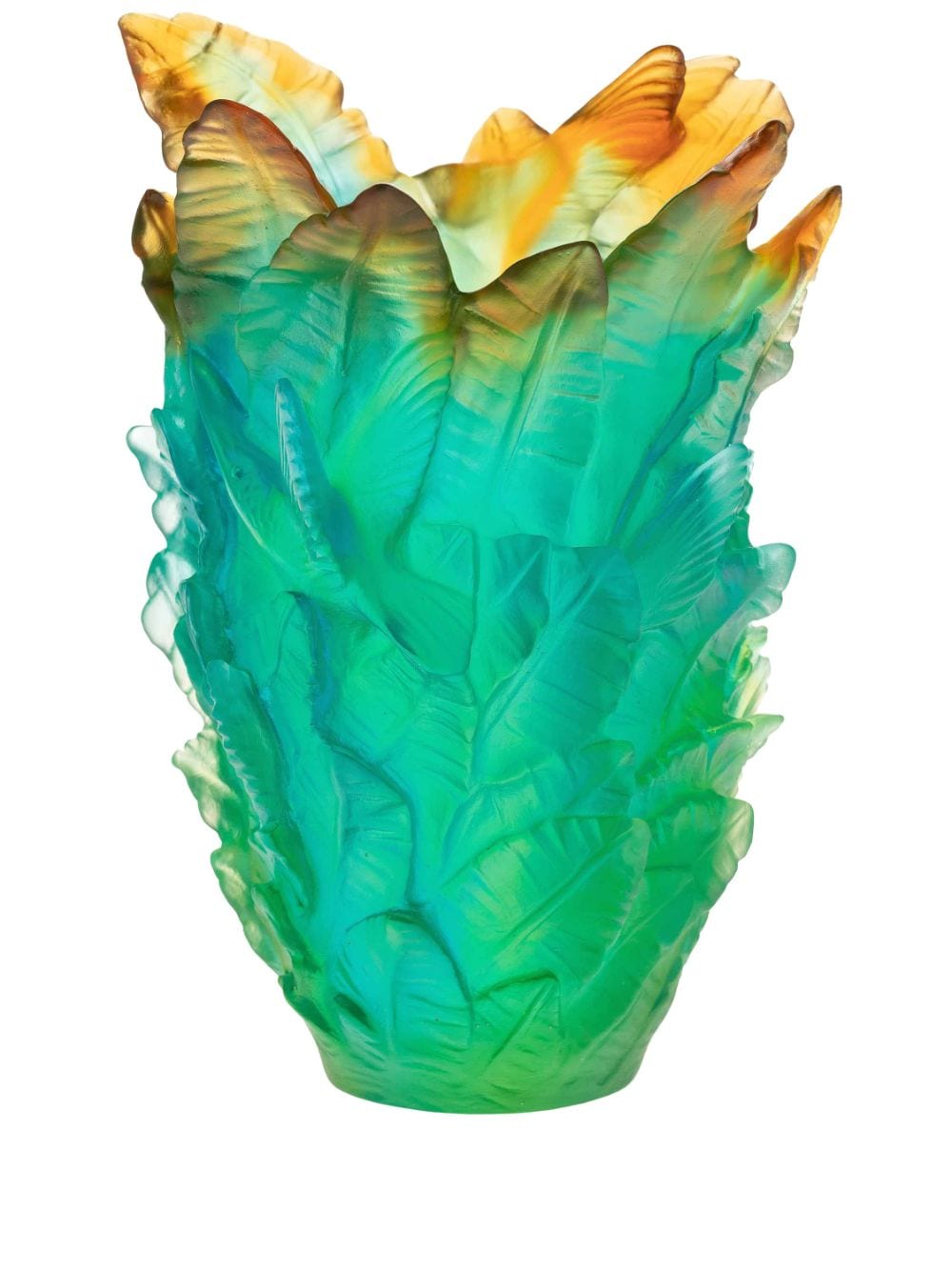 Daum Small Voyage Tropical Vase In Blue