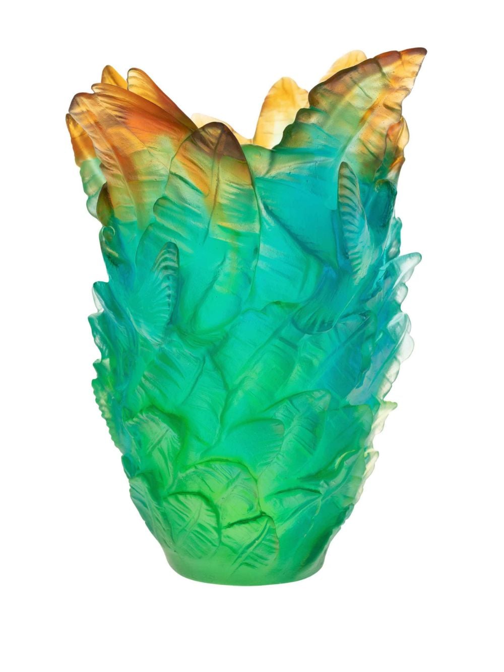 Shop Daum Small Voyage Tropical Vase In Blue