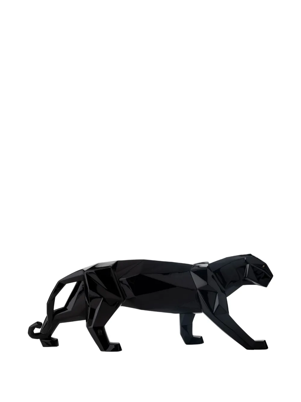 Shop Lladrò Panther Glazed Sculpture In Black