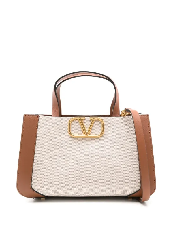 Valentino Vlogo Signature Small Canvas Tote Bag