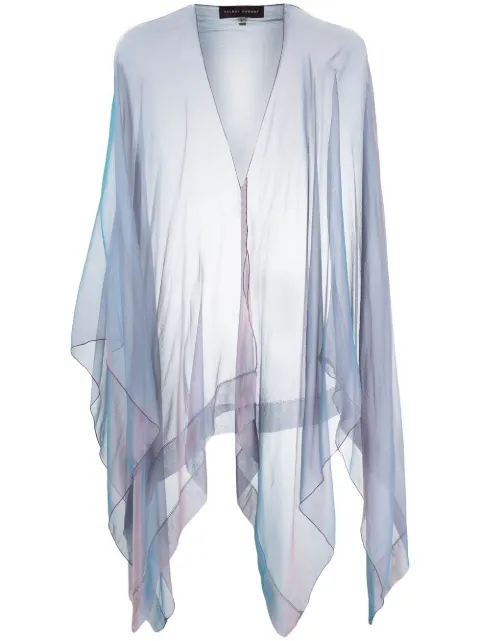 Talbot Runhof capa transparente con diseño asimétrico