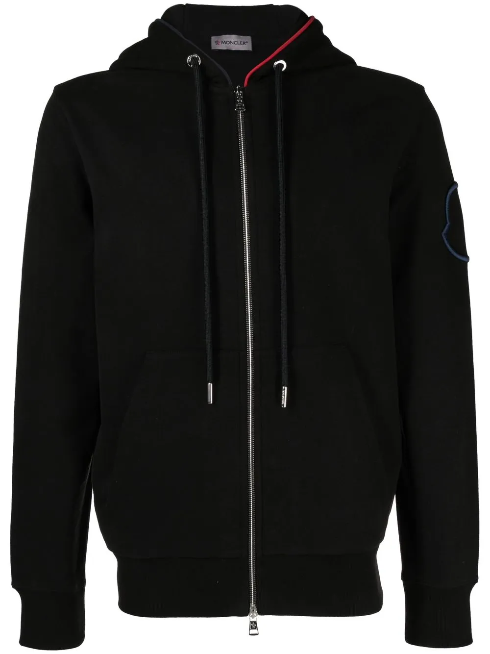 

Moncler logo patch zipped hoodie - Black