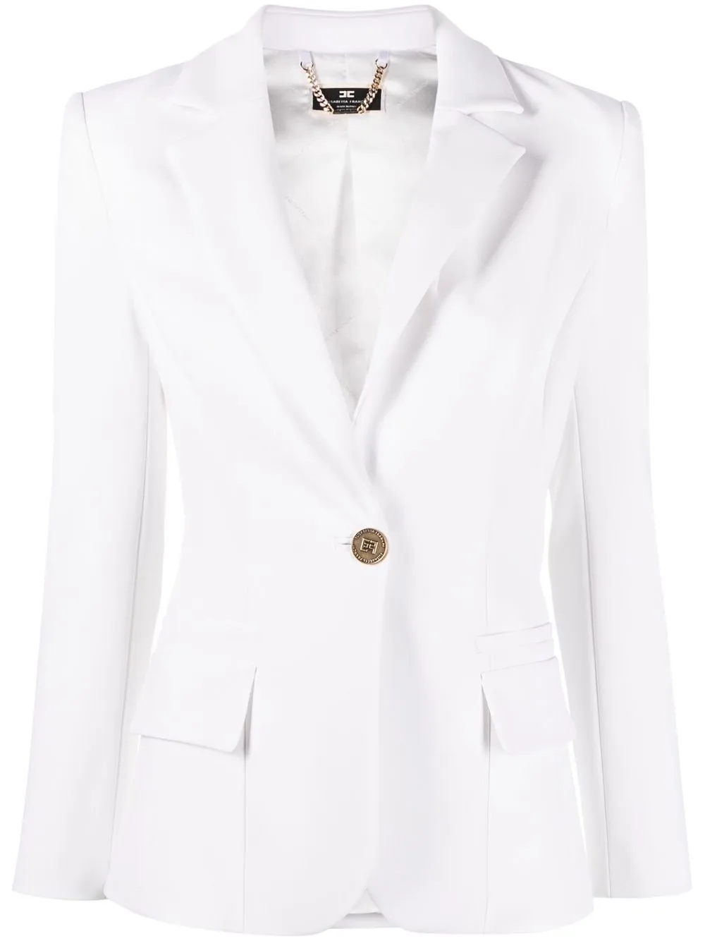 

Elisabetta Franchi fitted single-breasted blazer - White