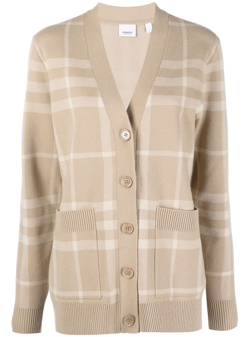 Burberry plaid outlet cardigan