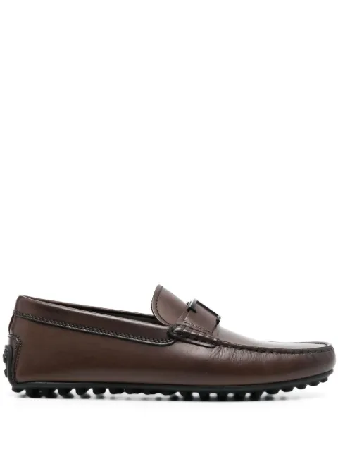 Tod's mocasines con puntera de almendra y hebilla T
