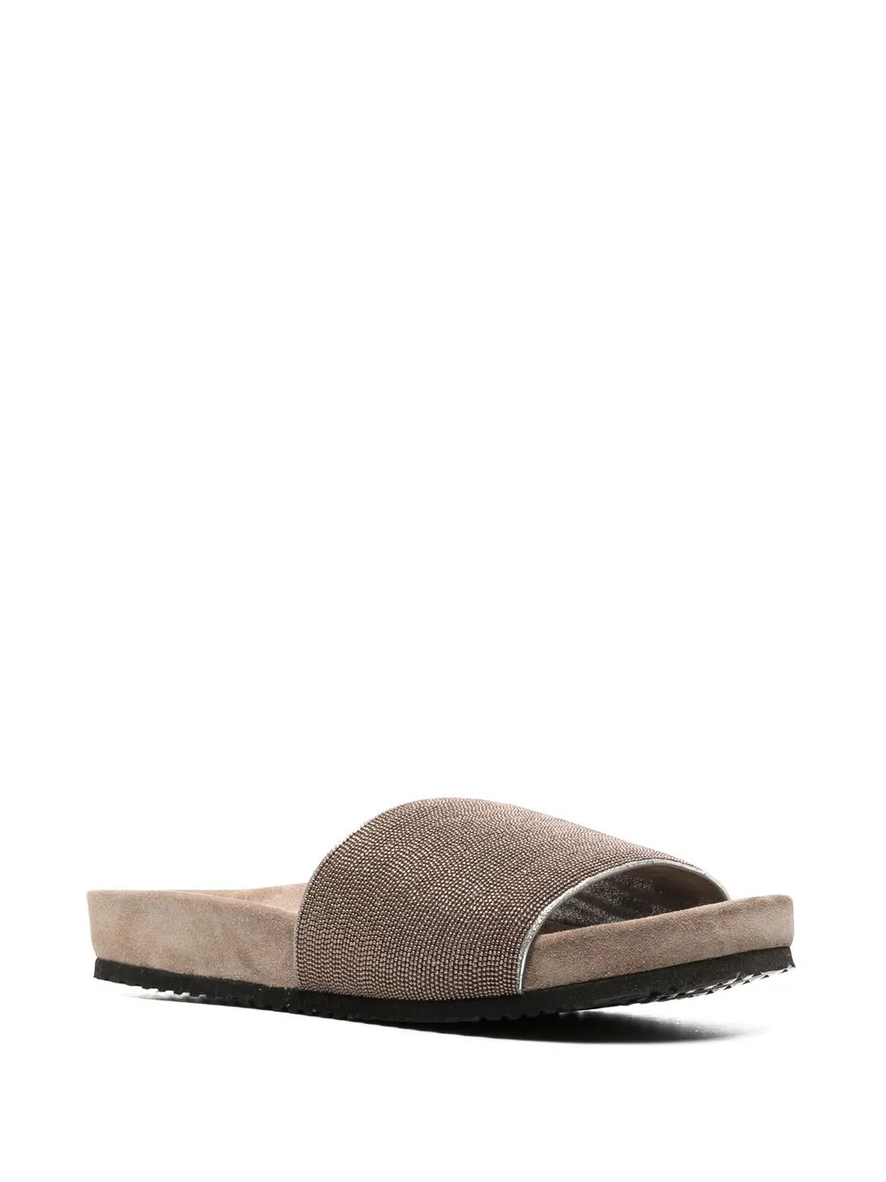 Brunello Cucinelli Verfraaide slippers - Bruin