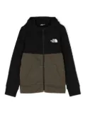 The North Face Kids logo-print zip-up hooded jacket - Black