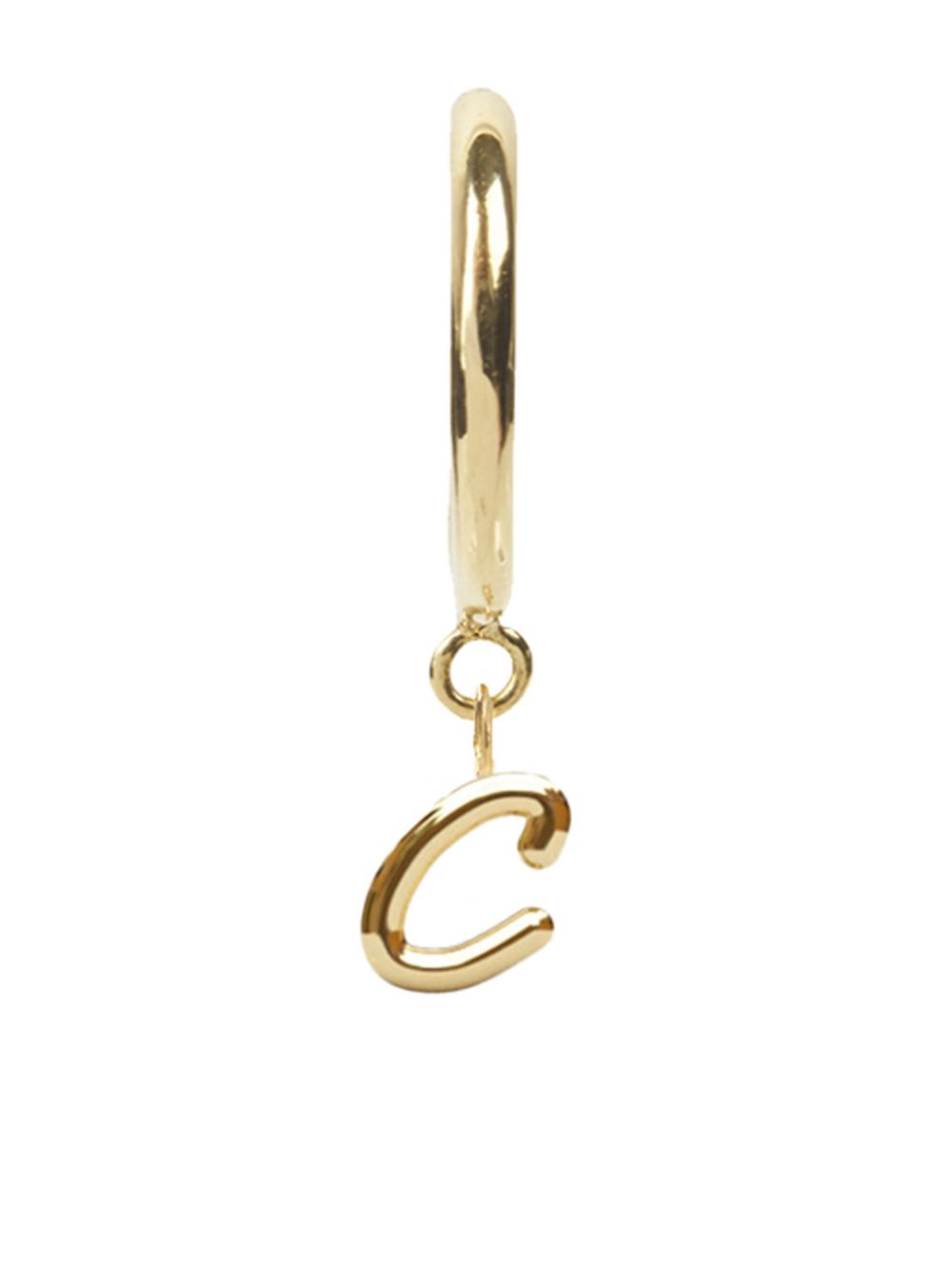 THE ALKEMISTRY 18kt yellow gold Love Letter C hoop earring - Goud