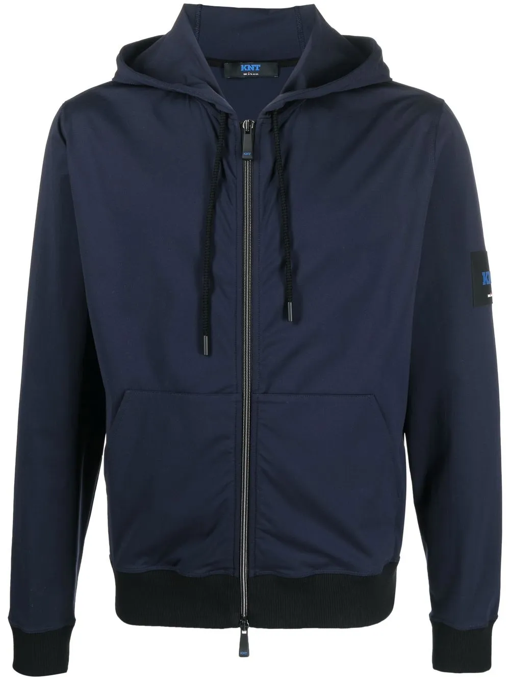 

Kiton long-sleeve hooded jacket - Blue
