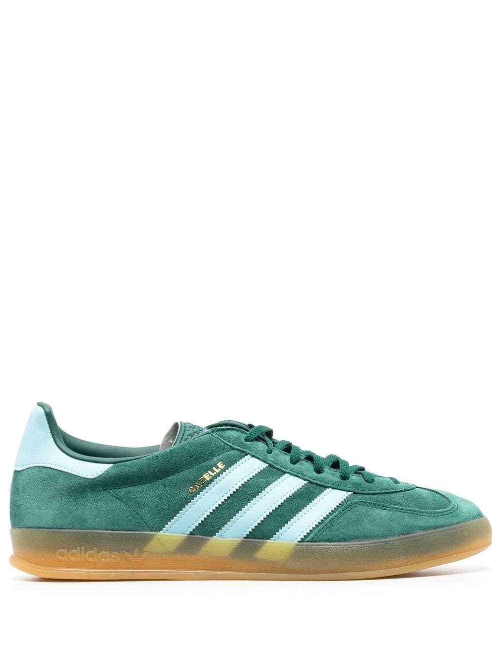 Adidas Originals Gazelle Trainers Green In Collegiate Green/hazy Sky/victory Gold ModeSens