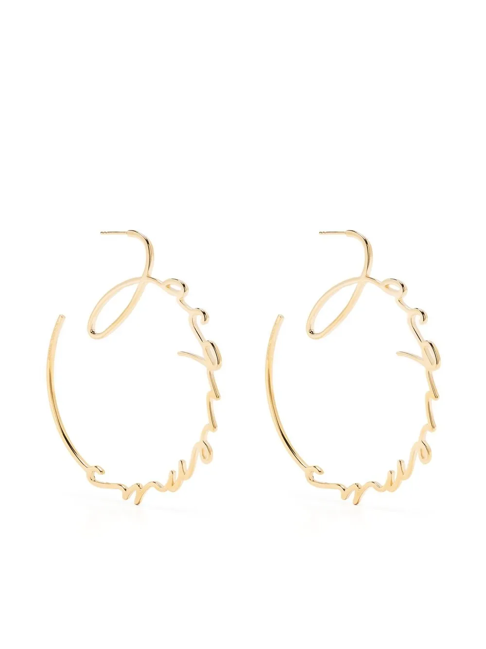 

Jacquemus Large Signature hoop earrings - Gold