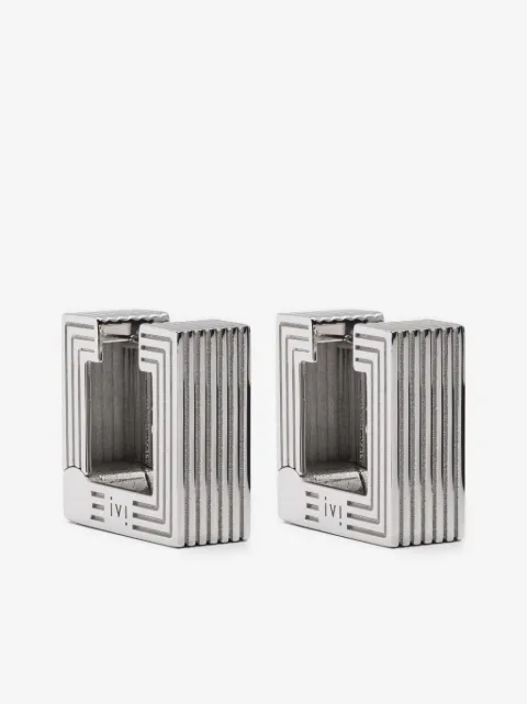 IVI Aurelia debossed-detail hoop earrings