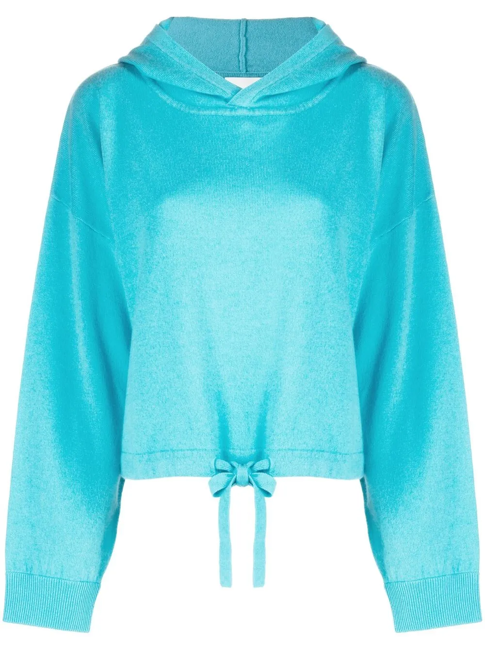 

Allude drawstring-waist knitted hoodie - Blue