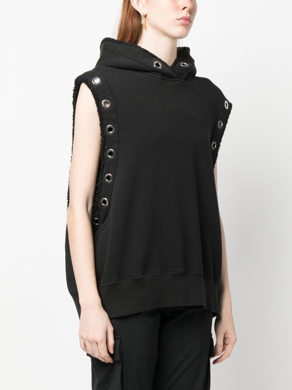 Black best sale hoodie vest