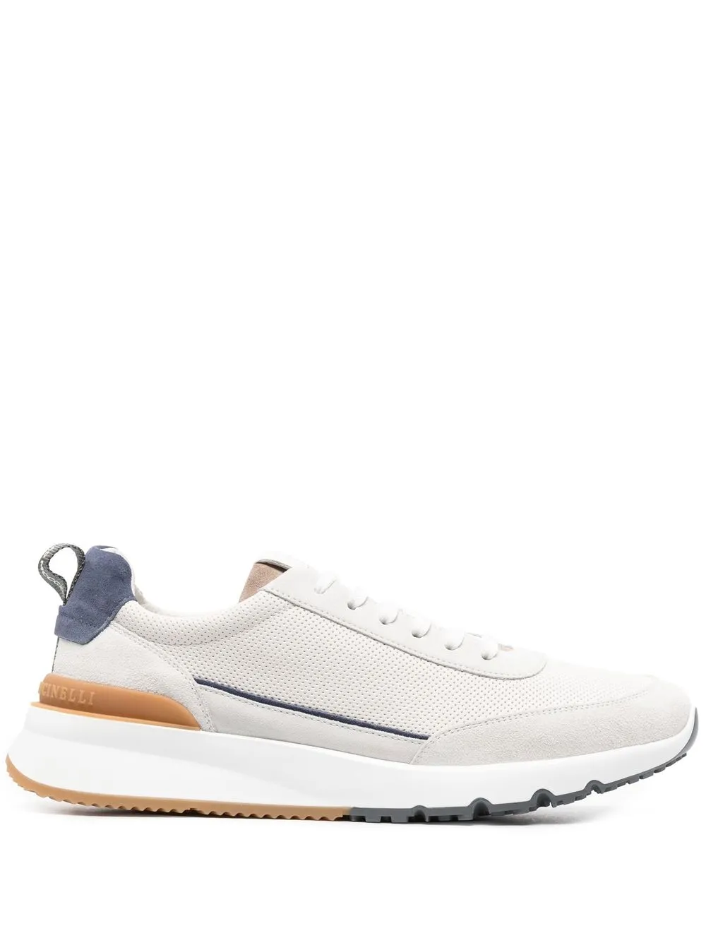 

Brunello Cucinelli tenis bajos con agujetas - Blanco