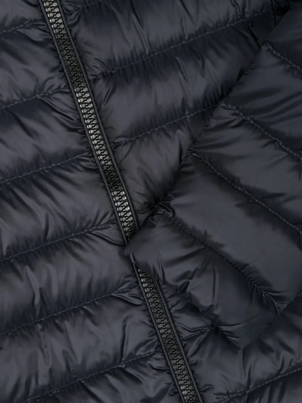 Moncler Enfant logo-patch zip-up Padded Jacket | Blue | FARFETCH