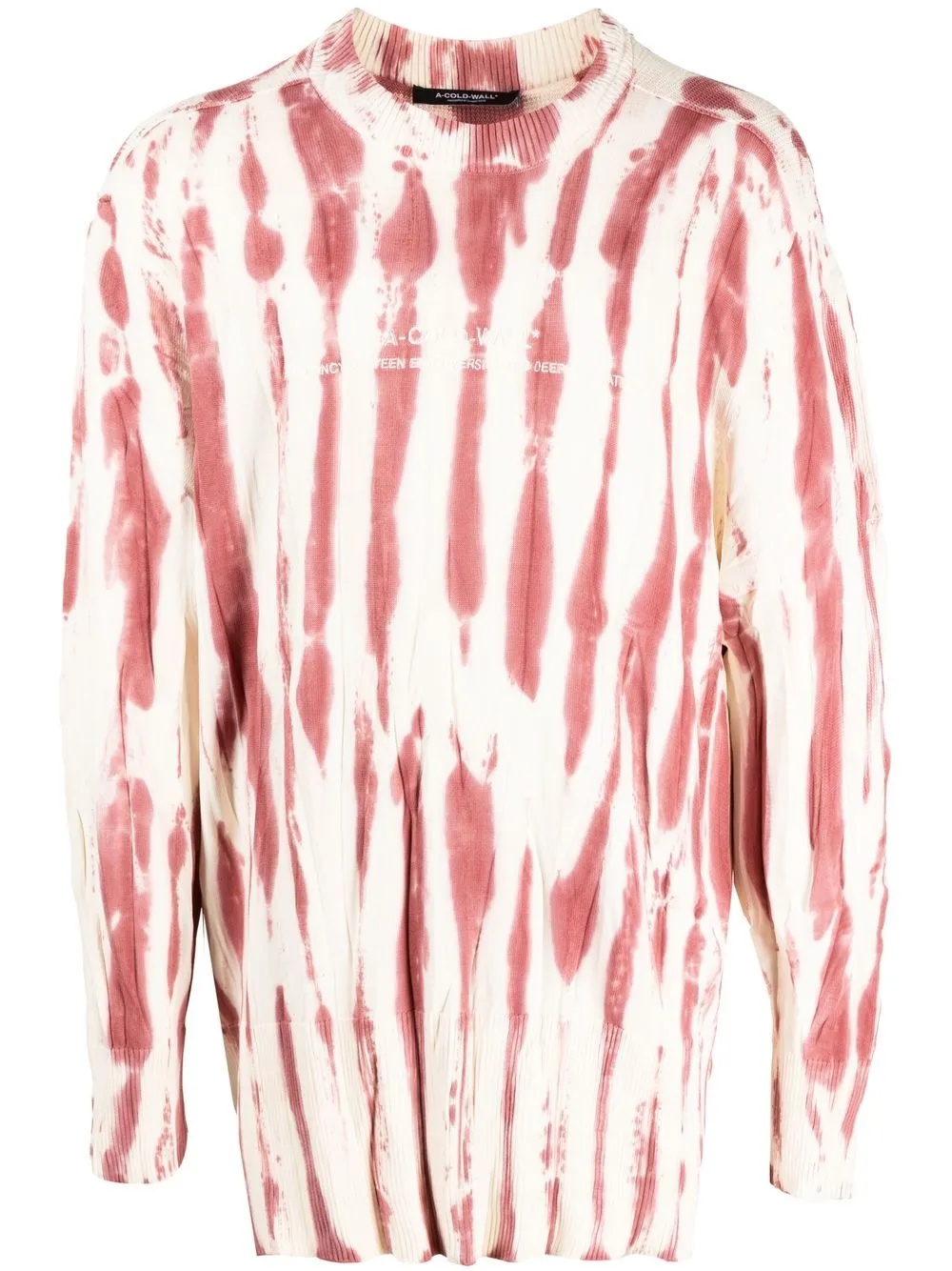 A-cold-wall* Tie-dye Logo-print Jumper In Rosa