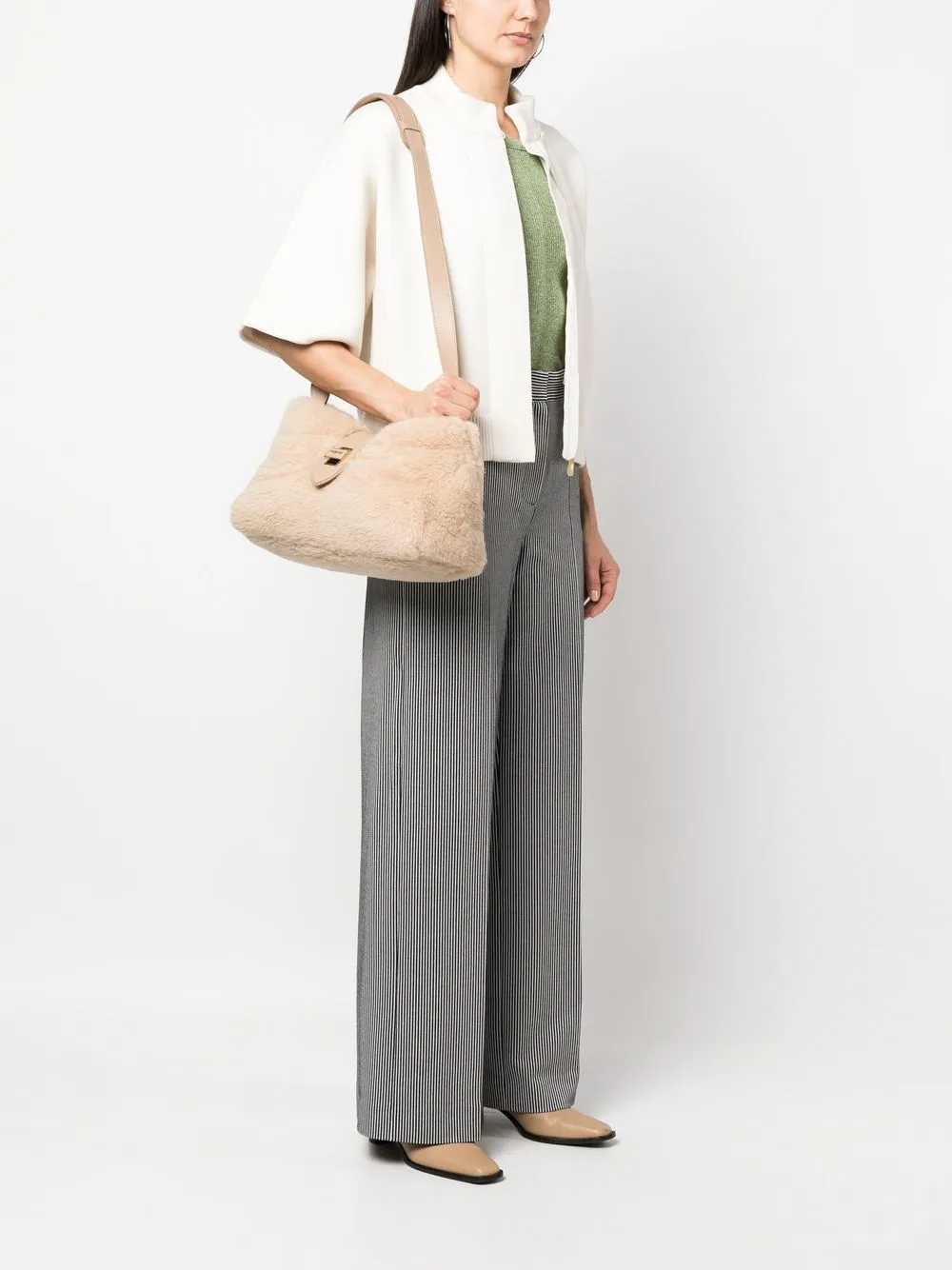 Max Mara Camel lammy shopper - Beige