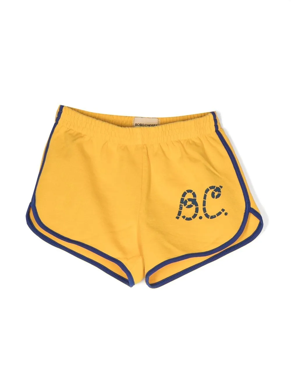 bobo choses logo-print track shorts - yellow