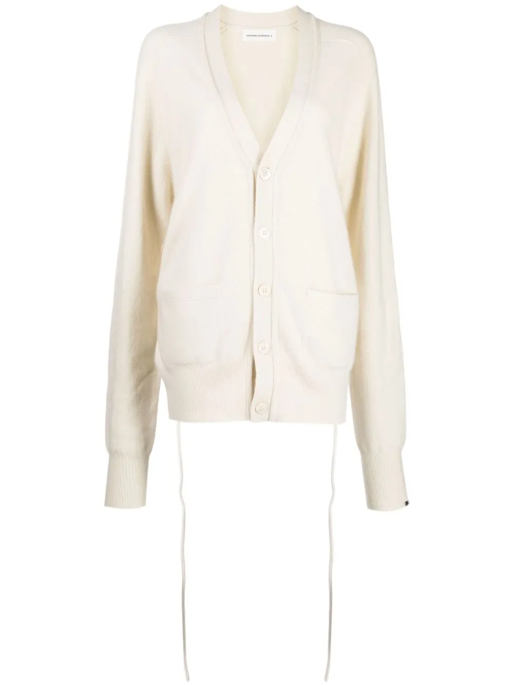 

extreme cashmere button-front cashmere jumper - White