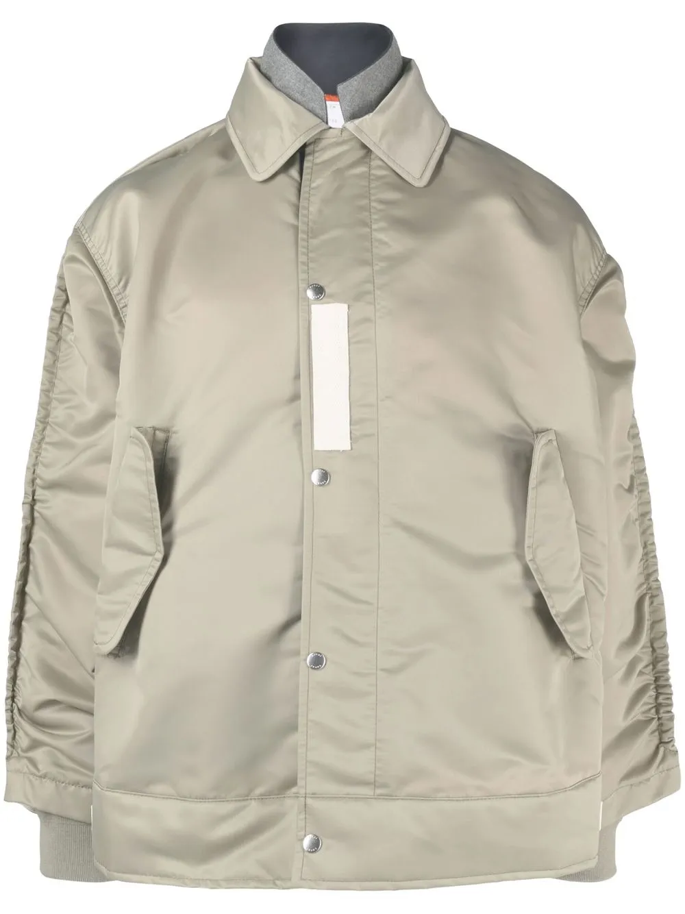 

sacai tape-detail zip-up jacket - Green