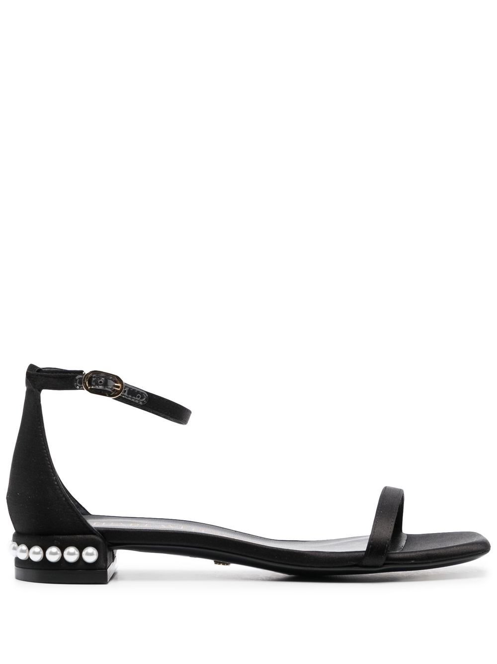 

Stuart Weitzman pearl-embellished flat sandals - Black