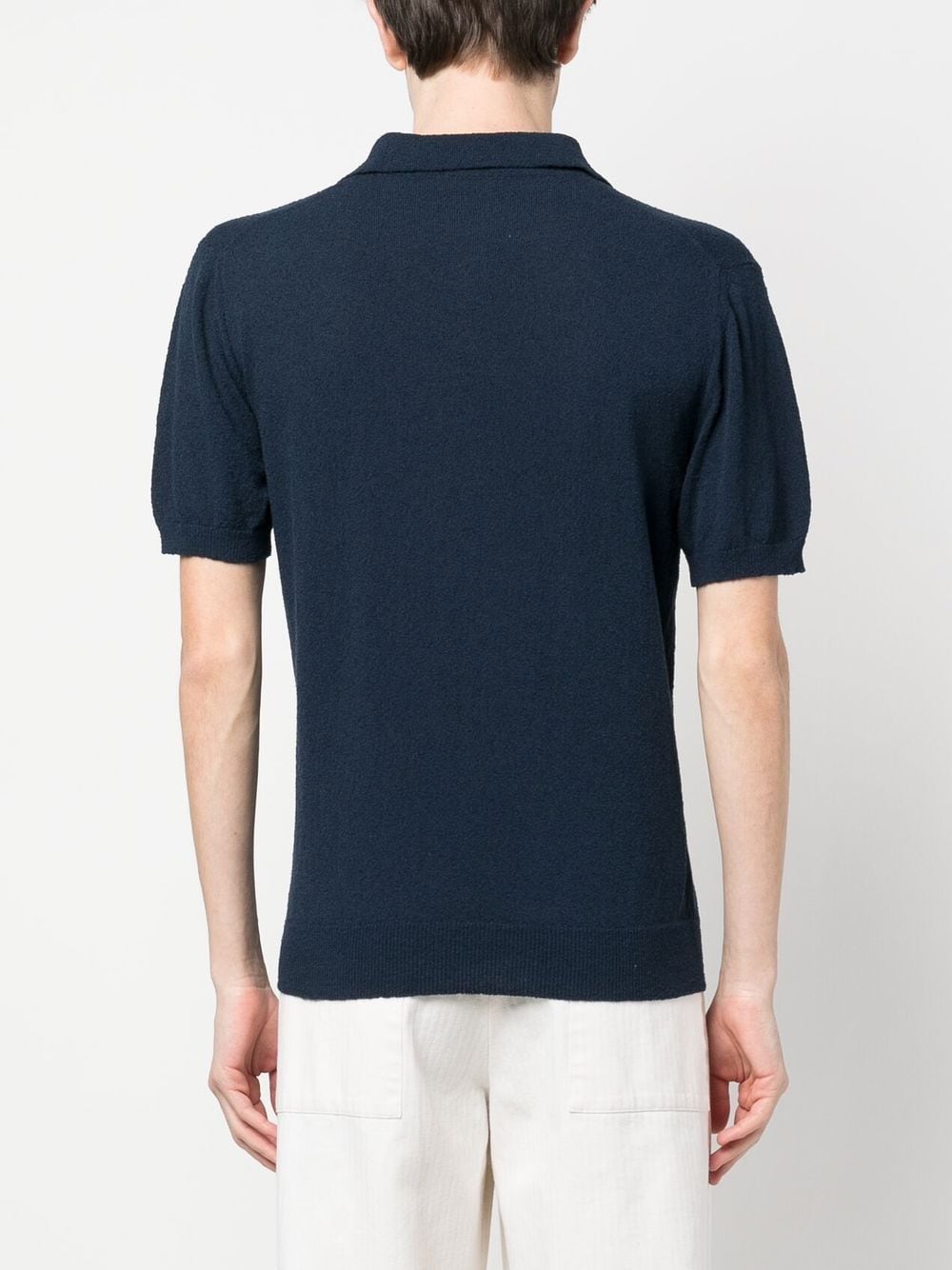 Shop Drumohr Jersey Short-sleeved Polo Shirt In Blau