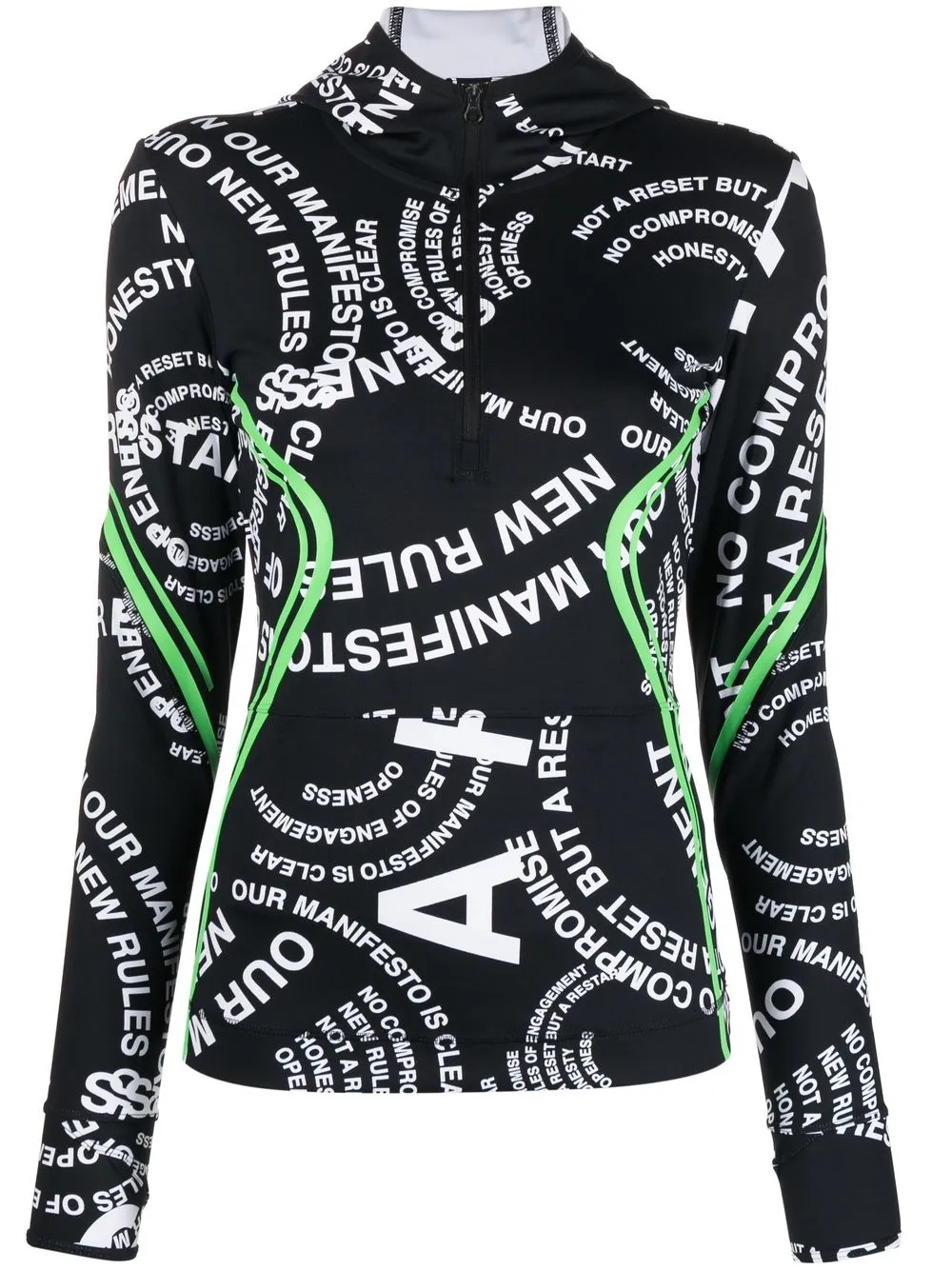 

adidas by Stella McCartney graphic-print hoodie - Black