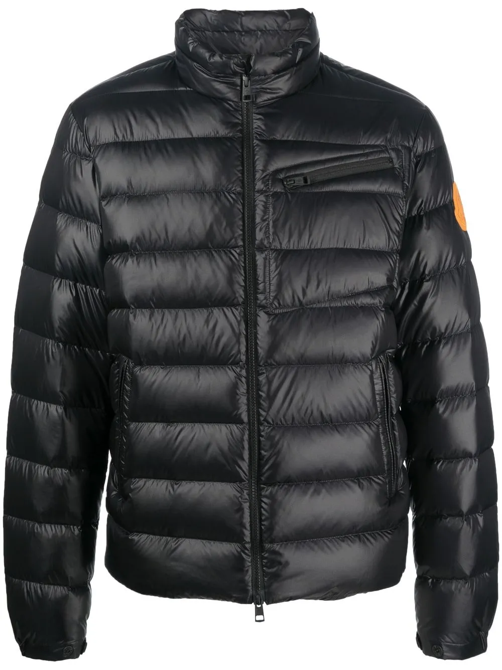 

Moncler logo patch padded jacket - Black