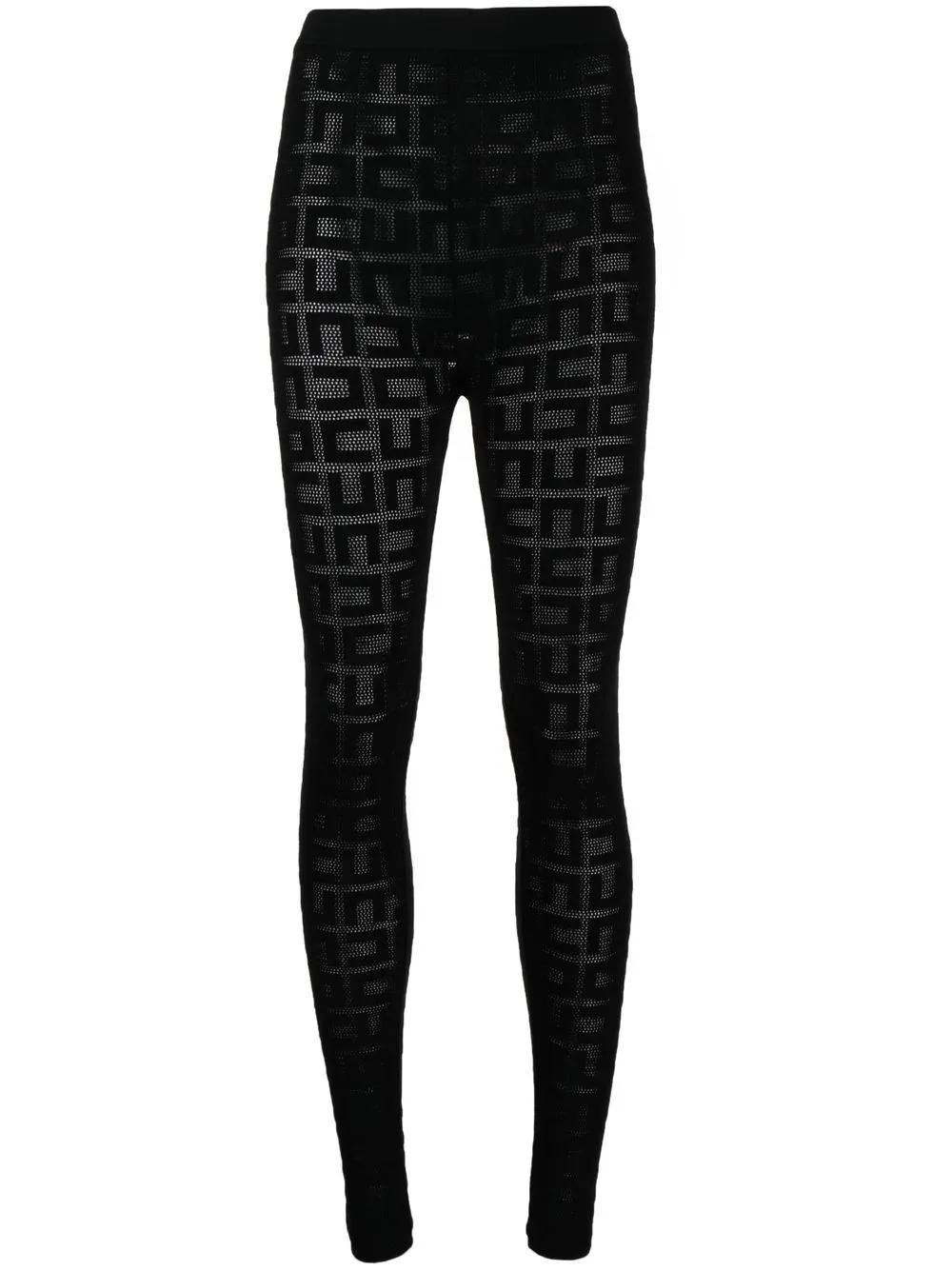 

Elisabetta Franchi monogram jacquard leggings - Black