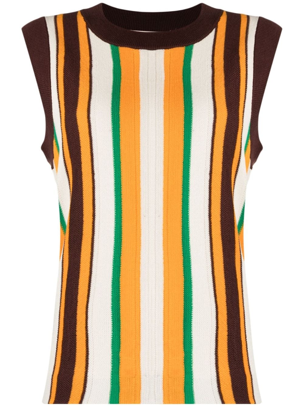 Wales Bonner Scale stripe tank top - Brown