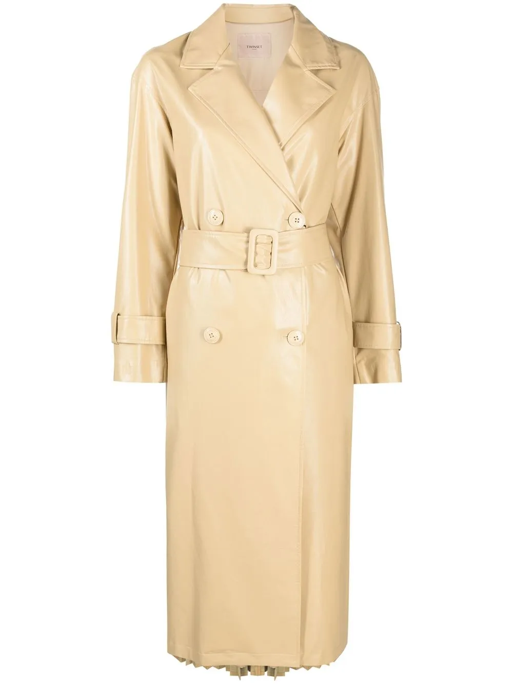 

TWINSET double-breasted coat - Neutrals