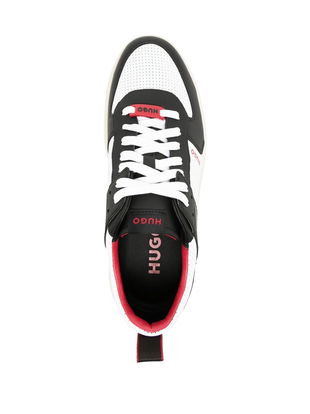 Shop Hugo Appliqué-logo Low-top Sneakers In Black