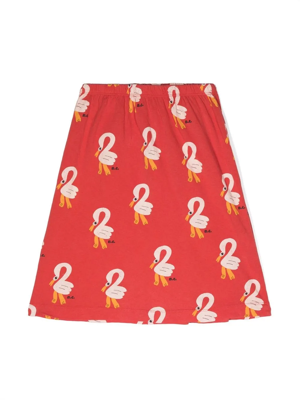 

Bobo Choses pelican-print organic cotton midi skirt - Red