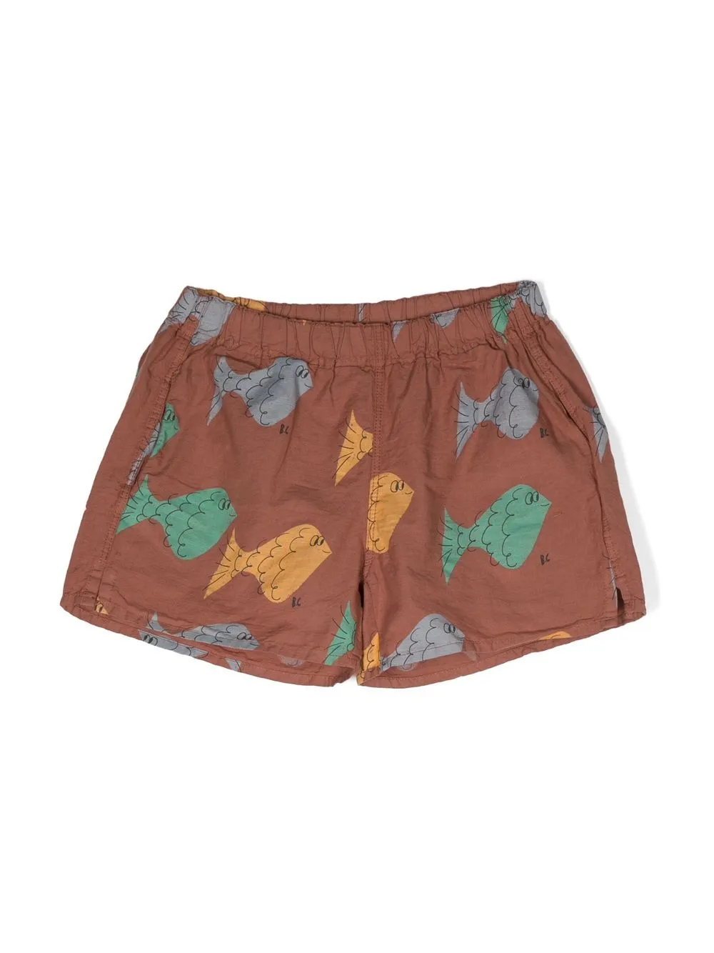 

Bobo Choses fish-print organic cotton shorts - Brown
