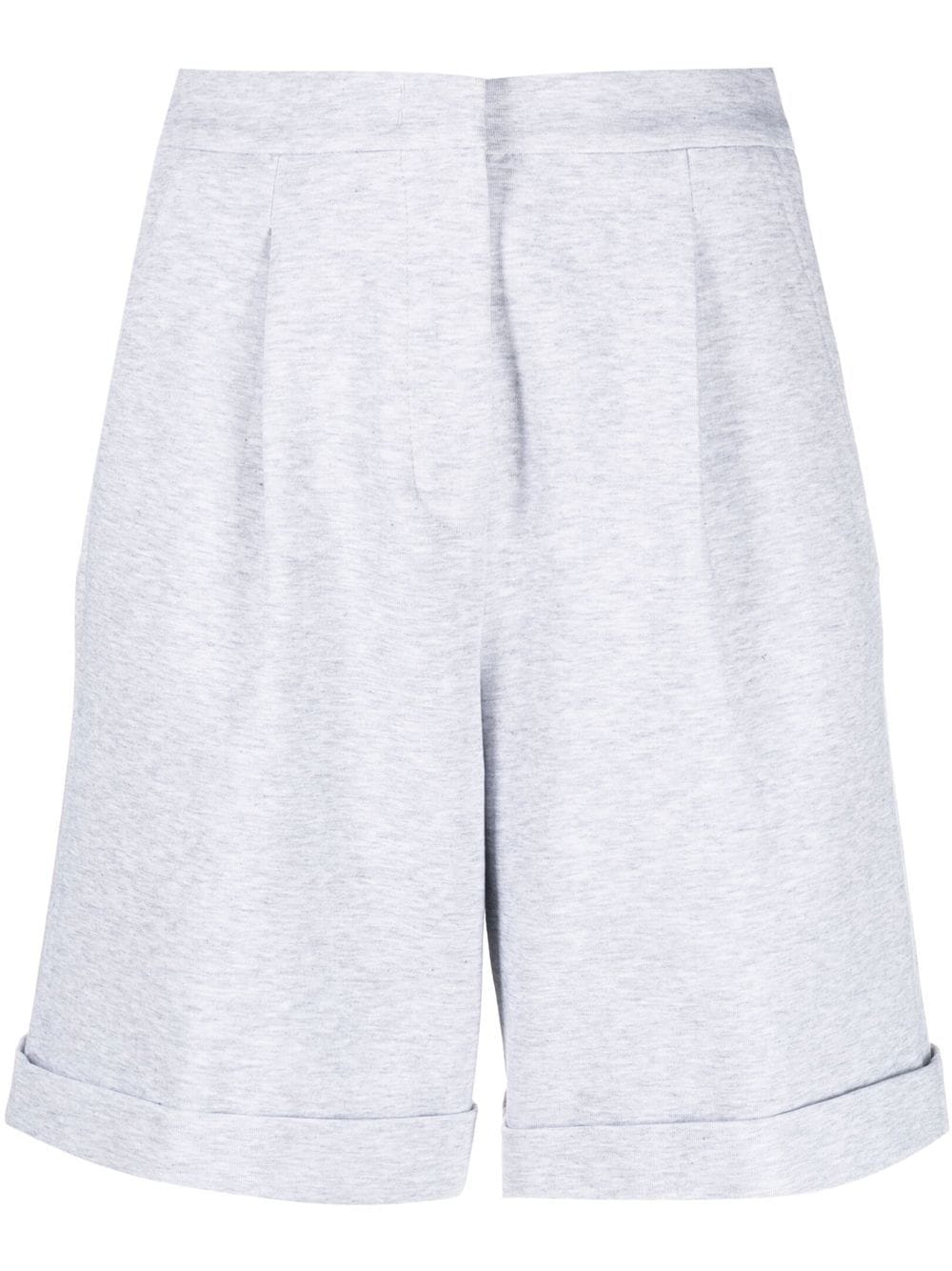 Peserico High-waisted Short Shorts In Grey