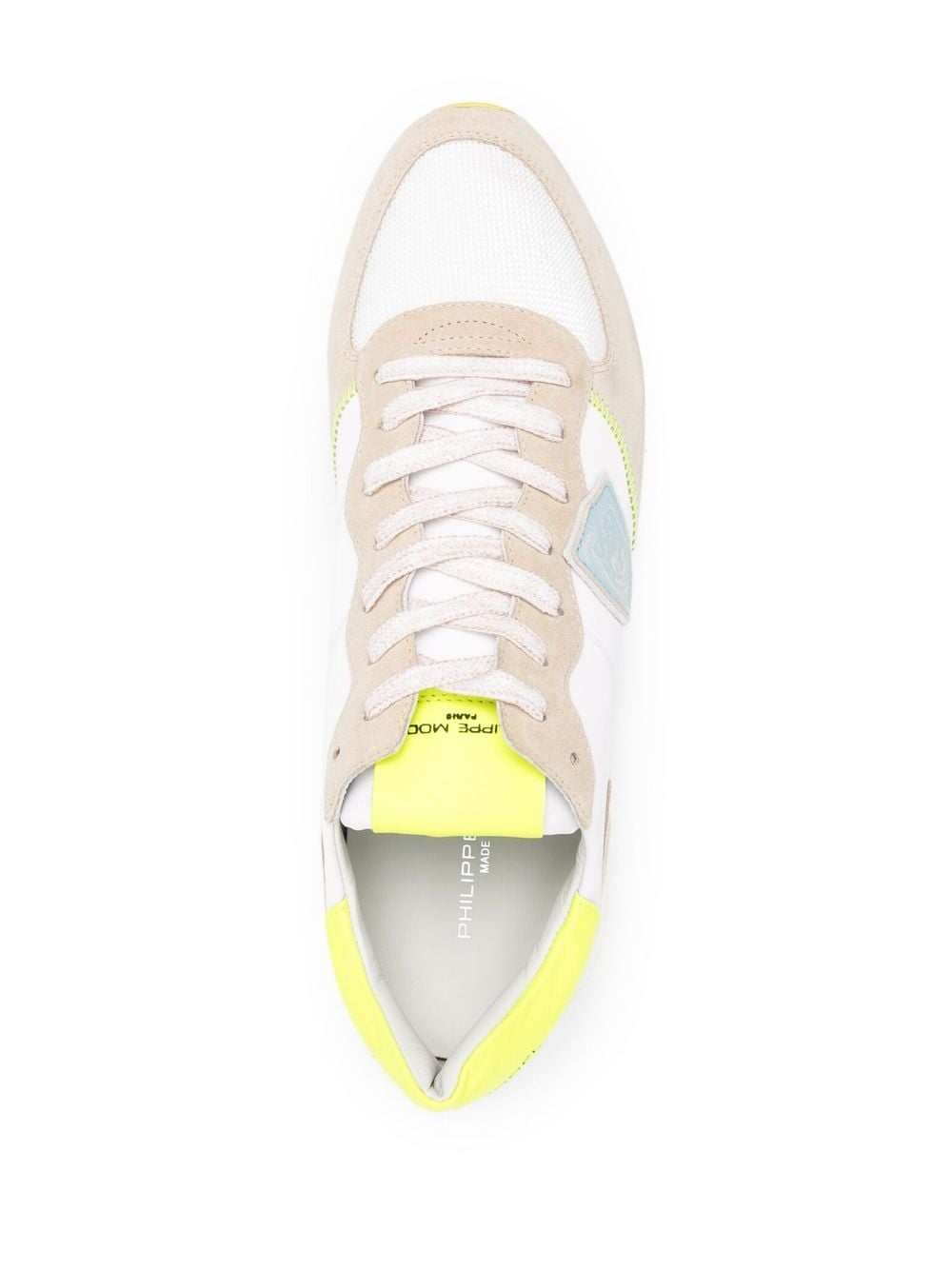 Shop Philippe Model Paris Suede Low-top Sneakers In White