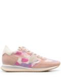 Philippe Model Paris logo-patch suede sneakers - Pink