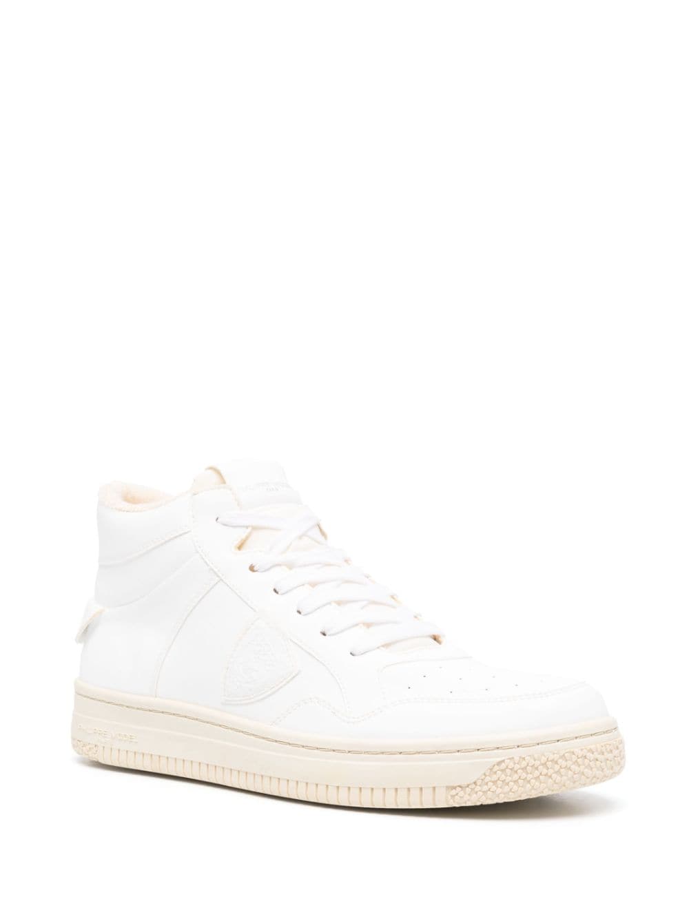 Shop Philippe Model Paris Lyon High-top Sneakers In White