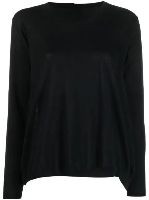 Uma Wang raw-cut long-sleeved knitted top