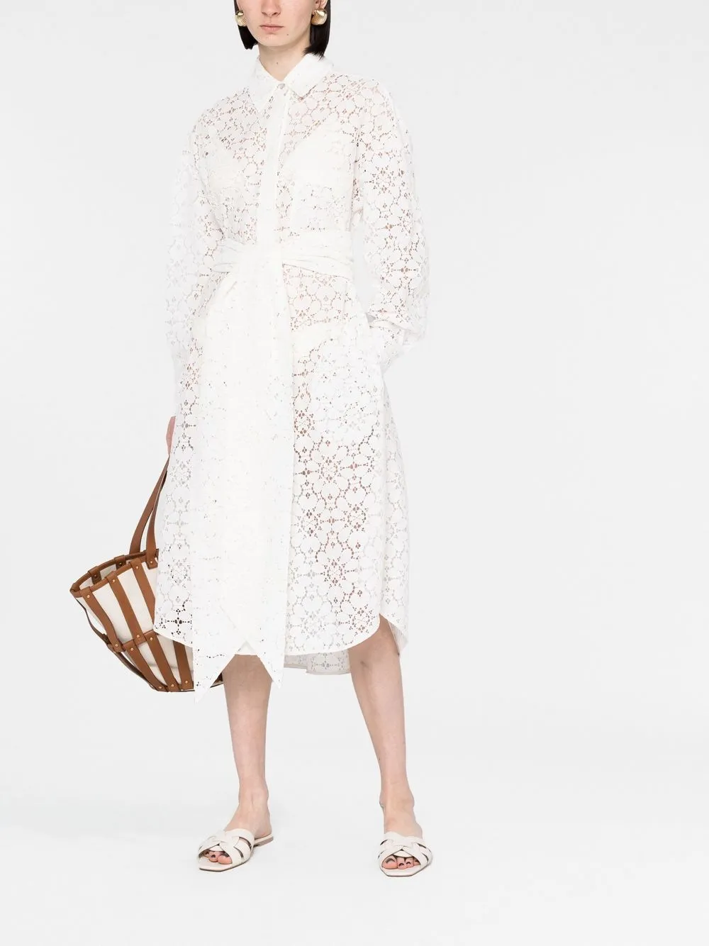 Alexandre Vauthier Jurk met lange mouwen - Wit