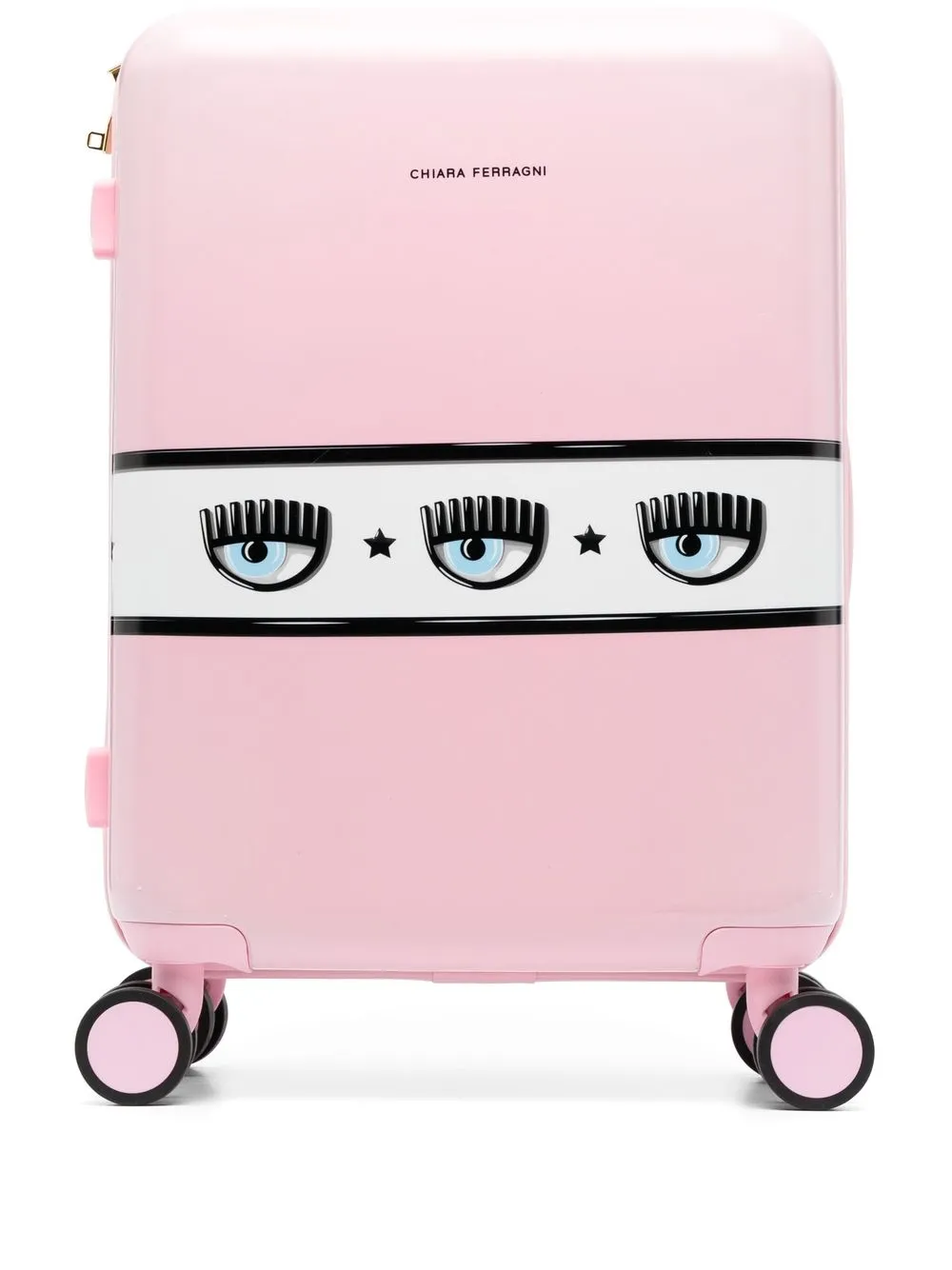 

Chiara Ferragni Eyelike-motif polished suitcase - Pink