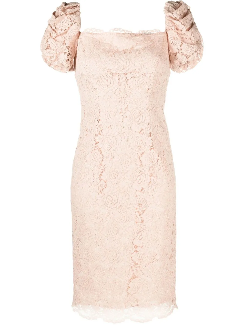 

PINKO puff-sleeve lace midi dress