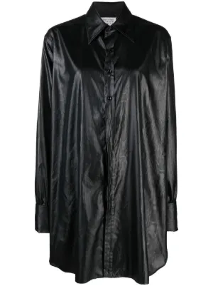 Comme Des Garçons サテンシャツ | ブラック | FARFETCH JP