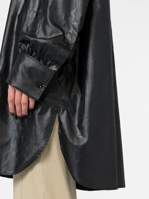 MM6 アニマルフリーレザーシャツ Maison Margiela アニマルフリーレザー シャツ | ブラック