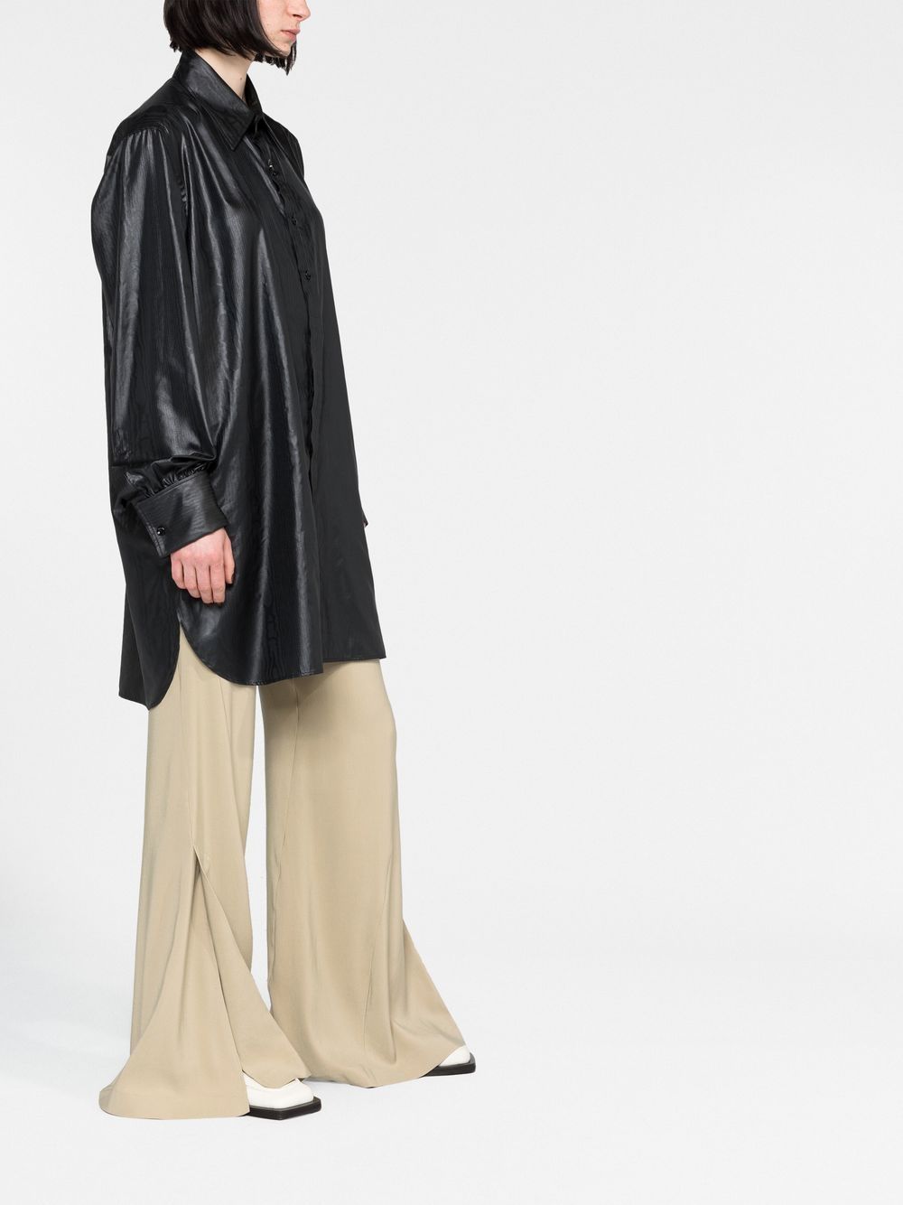 Maison Margiela longline faux-leather shirt Women